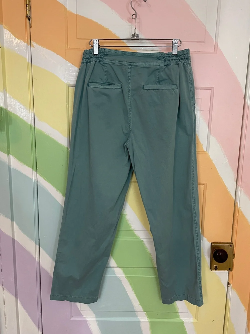 Sundance Journey 100% Cotton Lake Blue Trouser Pants Sz 8P 💚🎀
